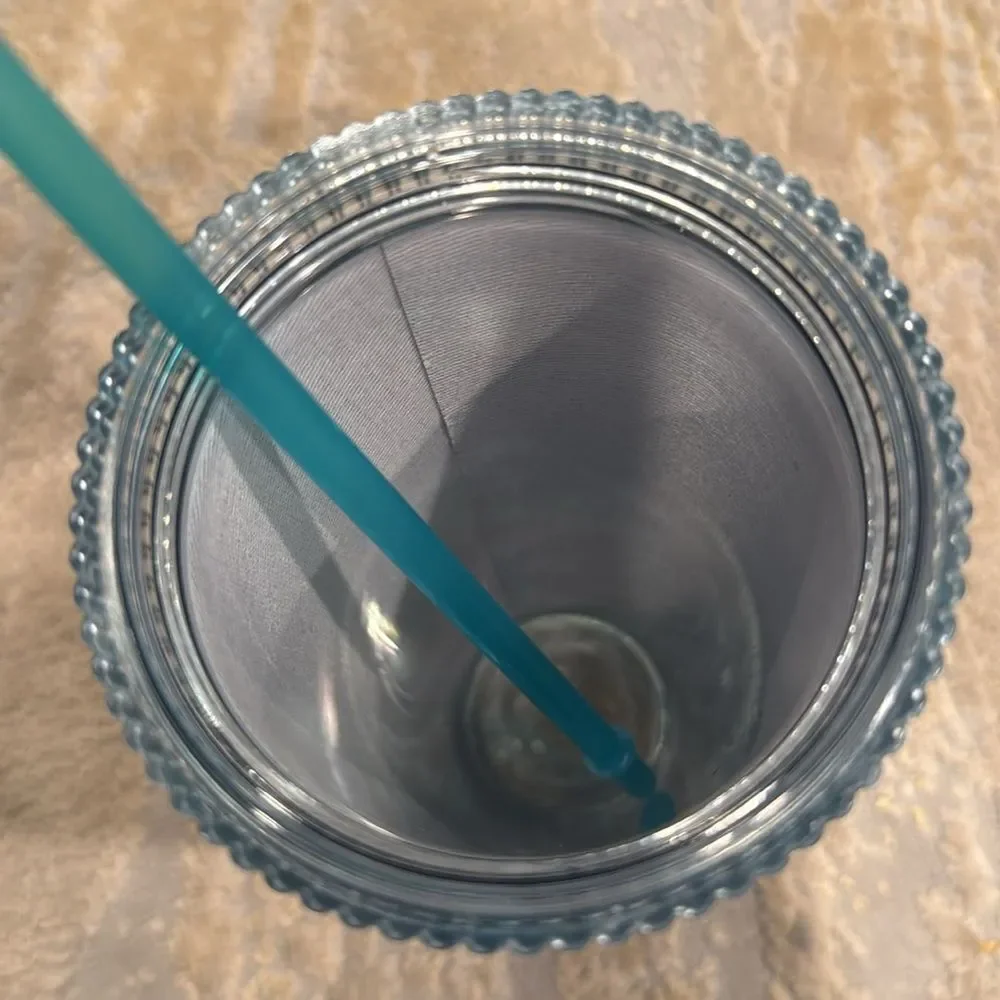 Starbucks 2022 Mermaid Teal/Green Iridescent Core 24oz Cold Cup Tumbler like new